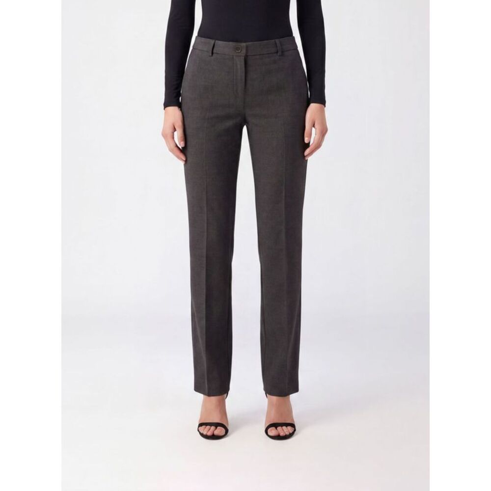 Pinko Women Pinko Hulka Black Flared Criªpe Mid-Rise Trousers